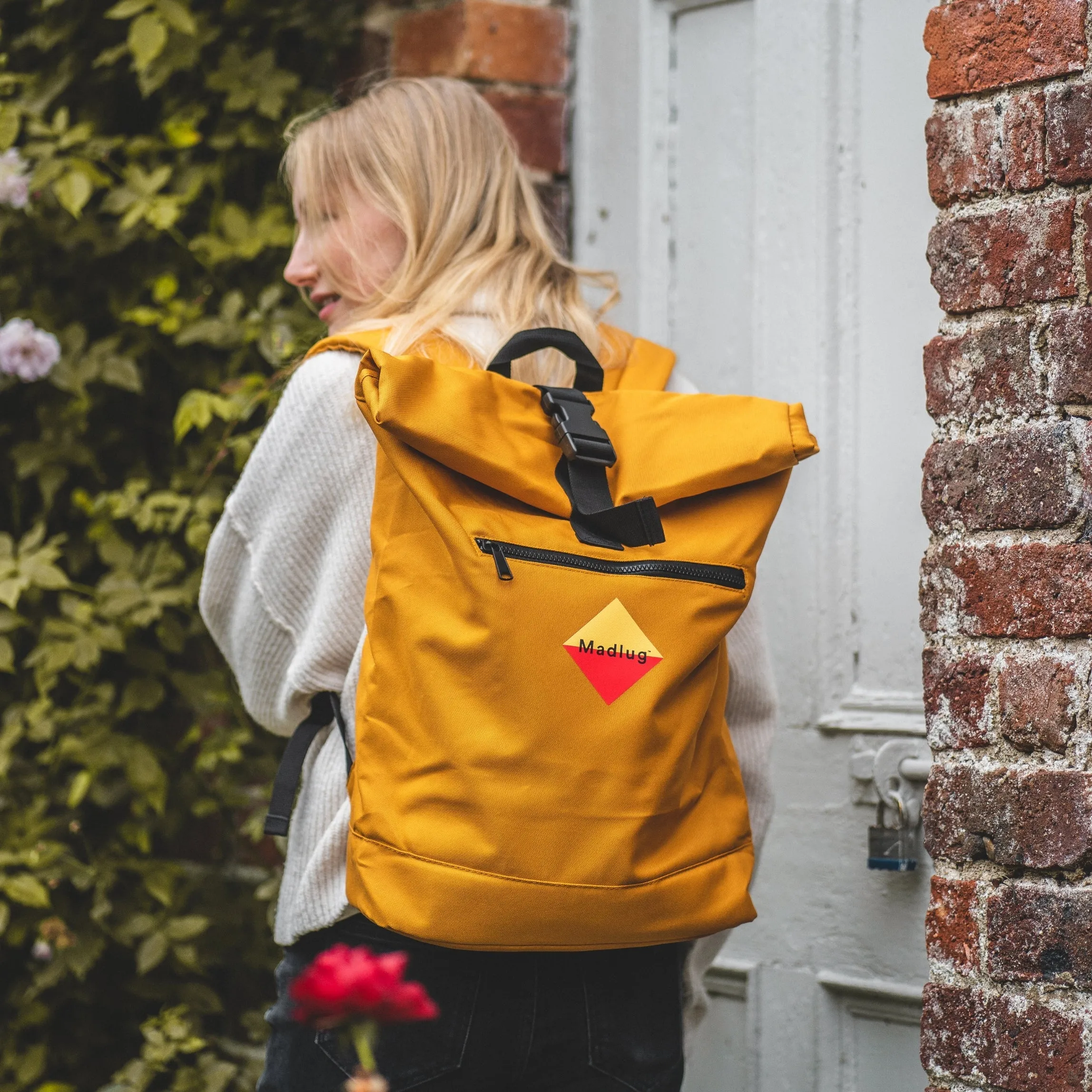 Mustard Yellow Roll-Top ECO Backpack