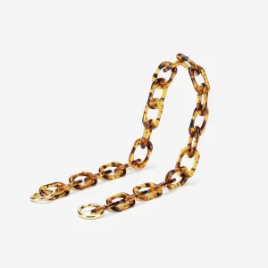 Mya Tortoiseshell Acrylic Chain Strap