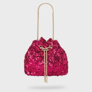 OB4818 ILANA SEQUIN DRAWSTRING BAG