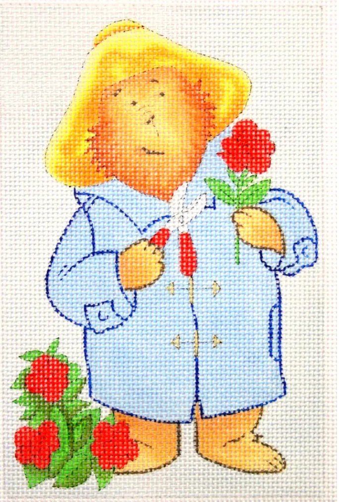 Paddington and Roses Canvas