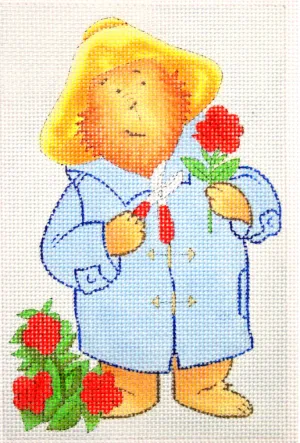 Paddington and Roses Canvas
