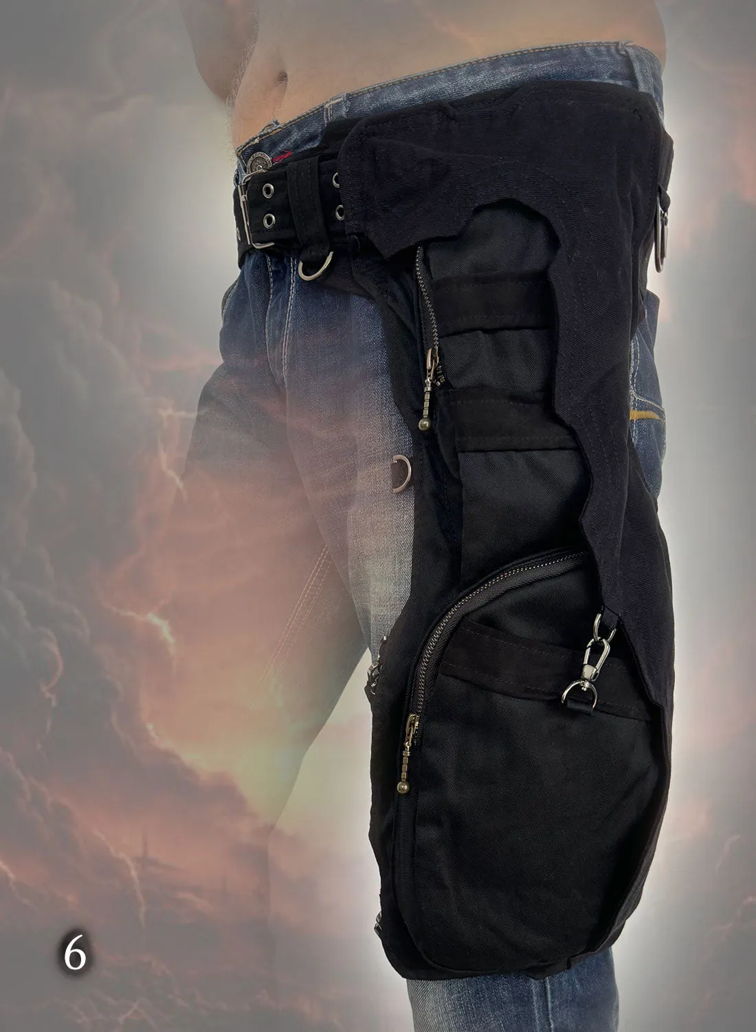 Partysan Belt - futuristic apocalyptic hip pocket leg bag