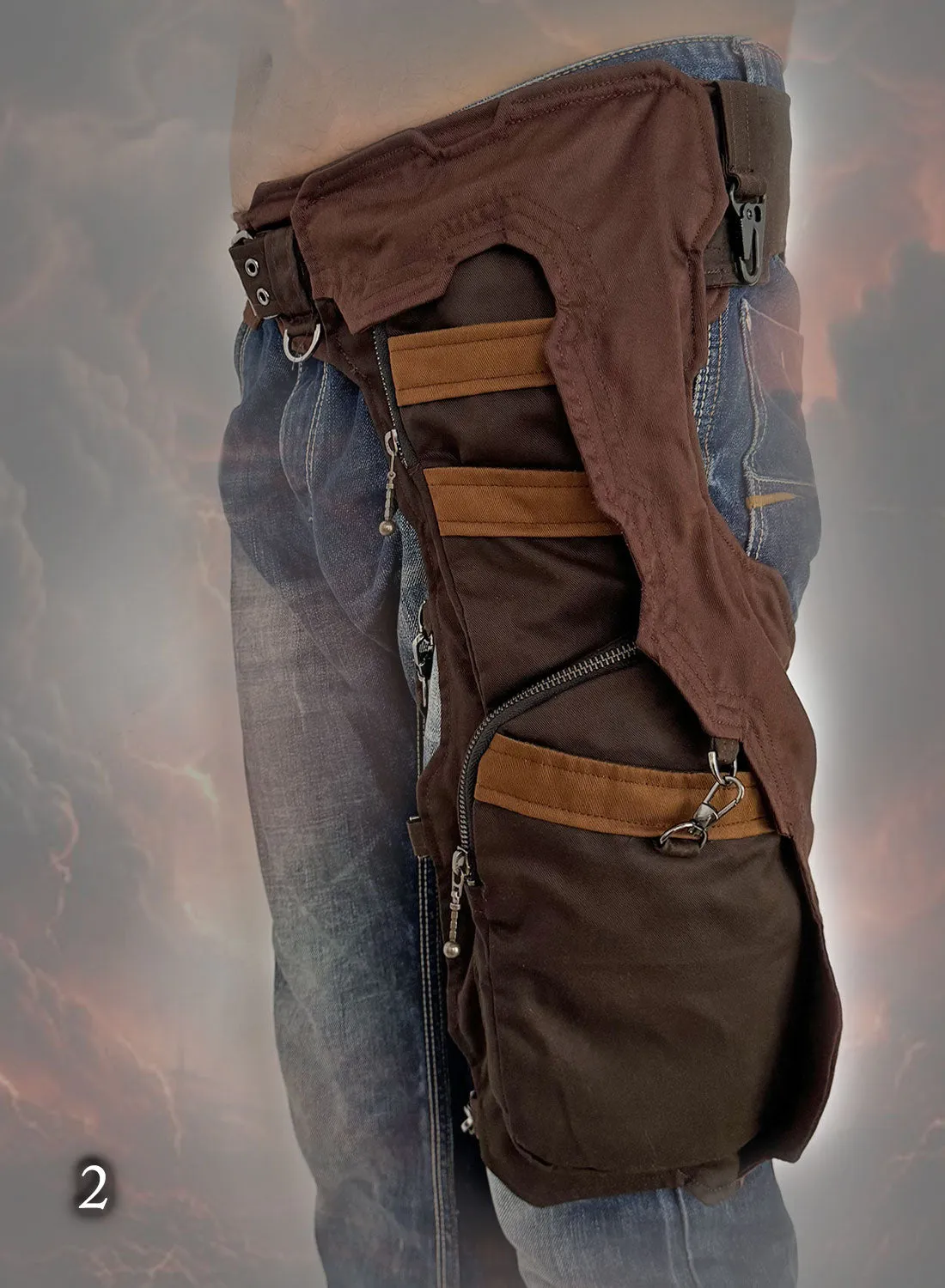 Partysan Belt - futuristic apocalyptic hip pocket leg bag