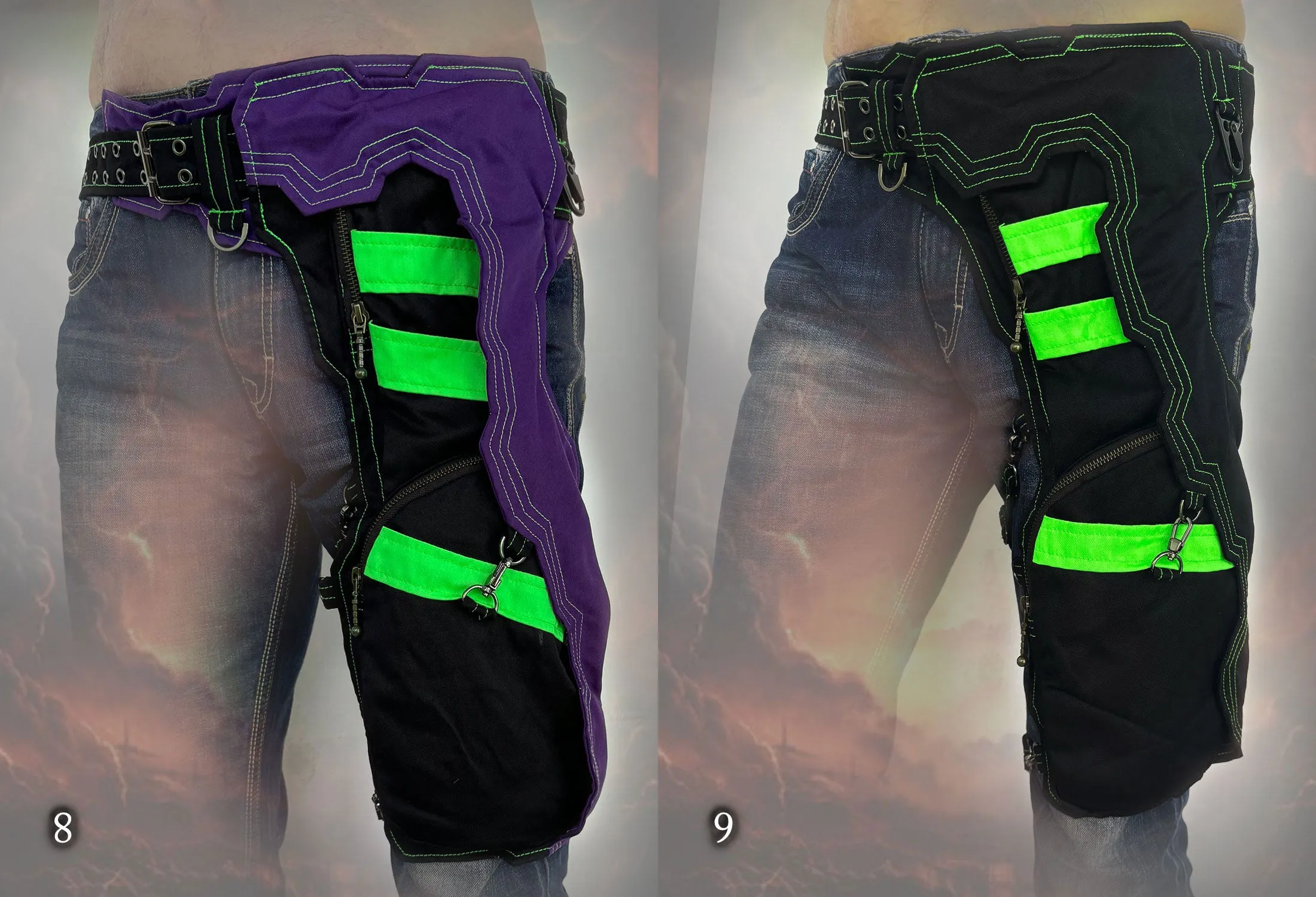 Partysan Belt - futuristic apocalyptic hip pocket leg bag