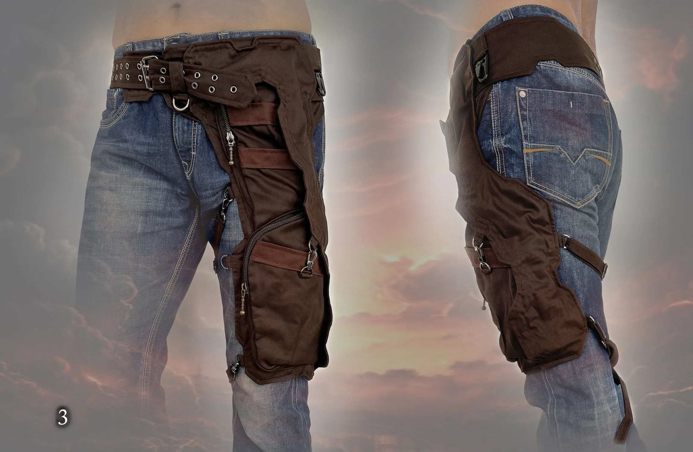 Partysan Belt - futuristic apocalyptic hip pocket leg bag