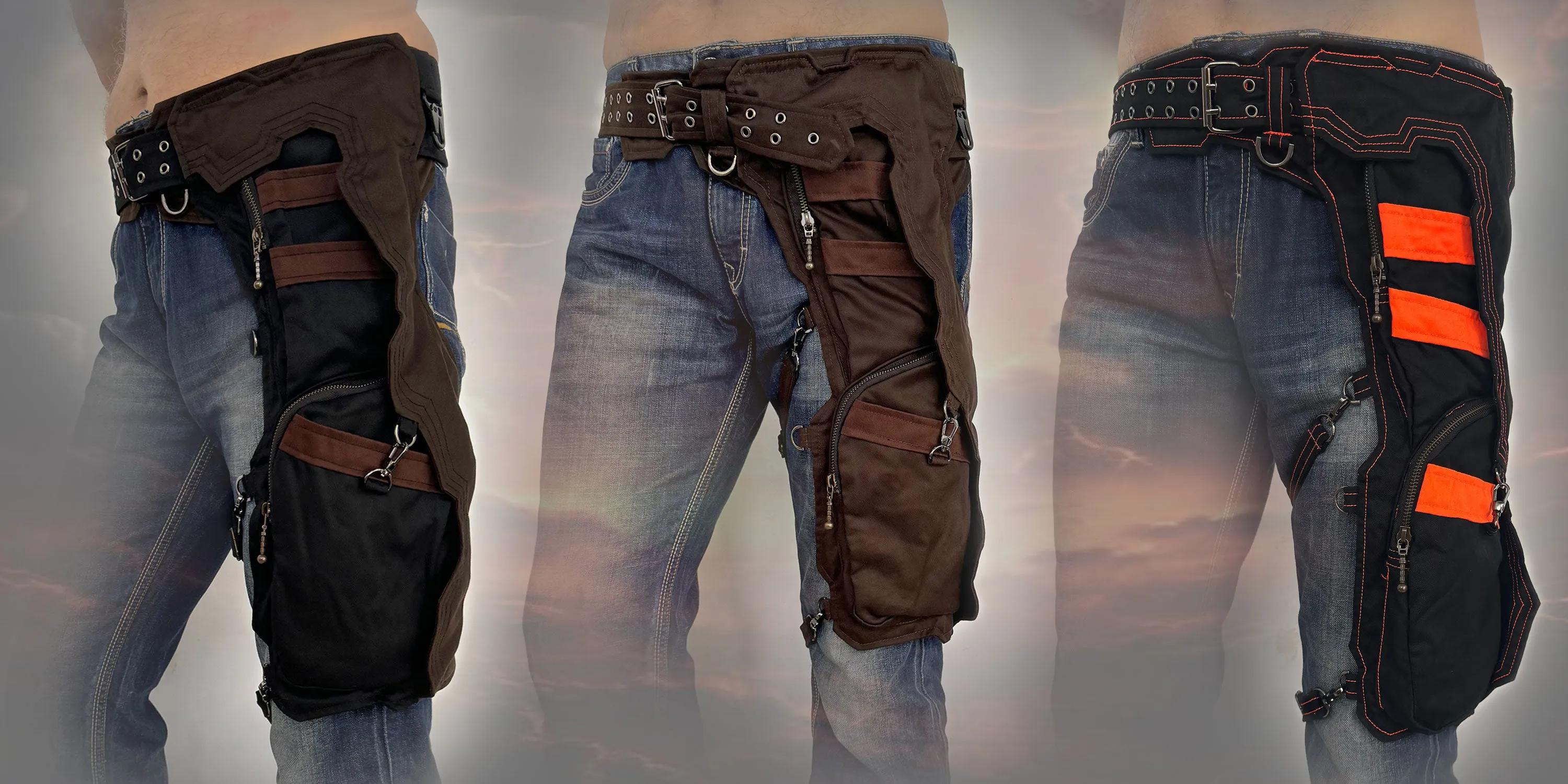Partysan Belt - futuristic apocalyptic hip pocket leg bag