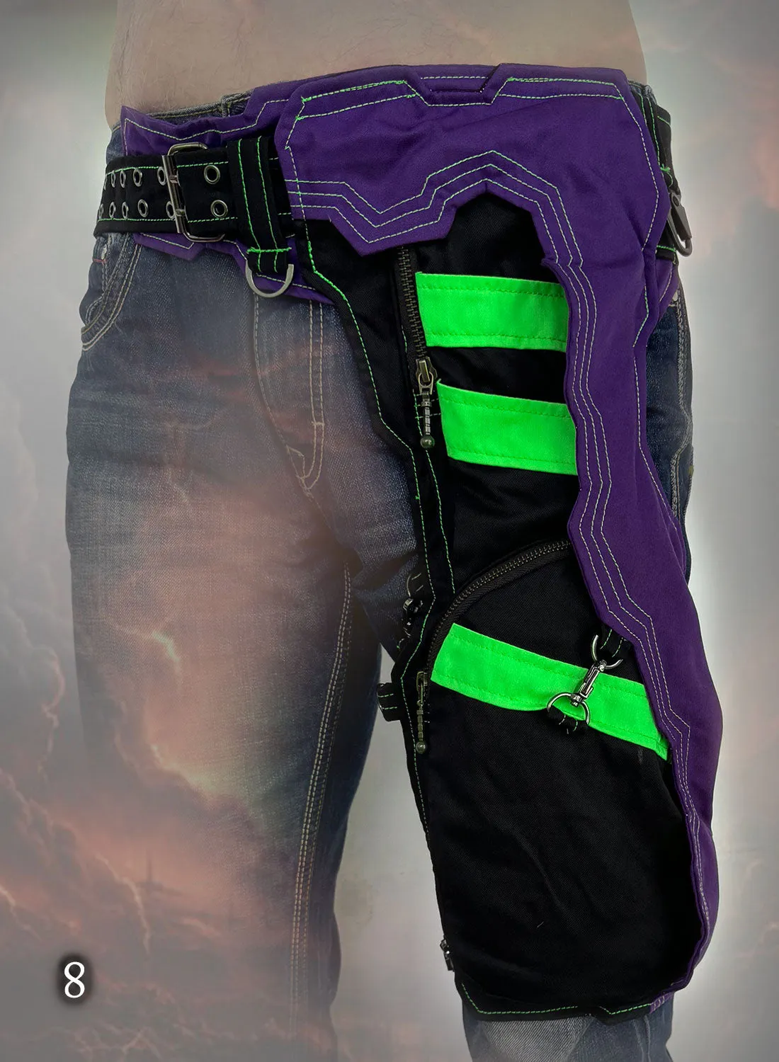 Partysan Belt - futuristic apocalyptic hip pocket leg bag