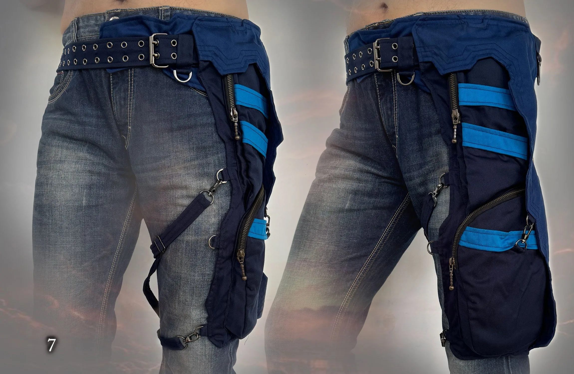 Partysan Belt - futuristic apocalyptic hip pocket leg bag
