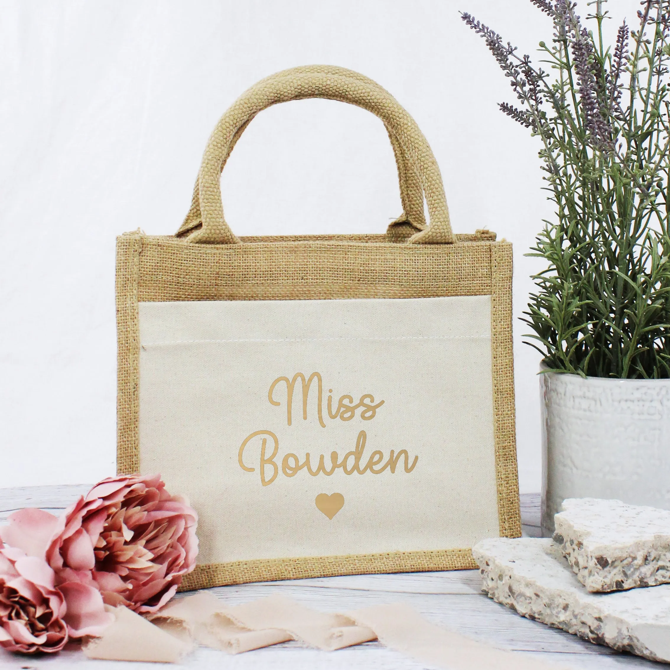 Personalised Teacher Jute Bag