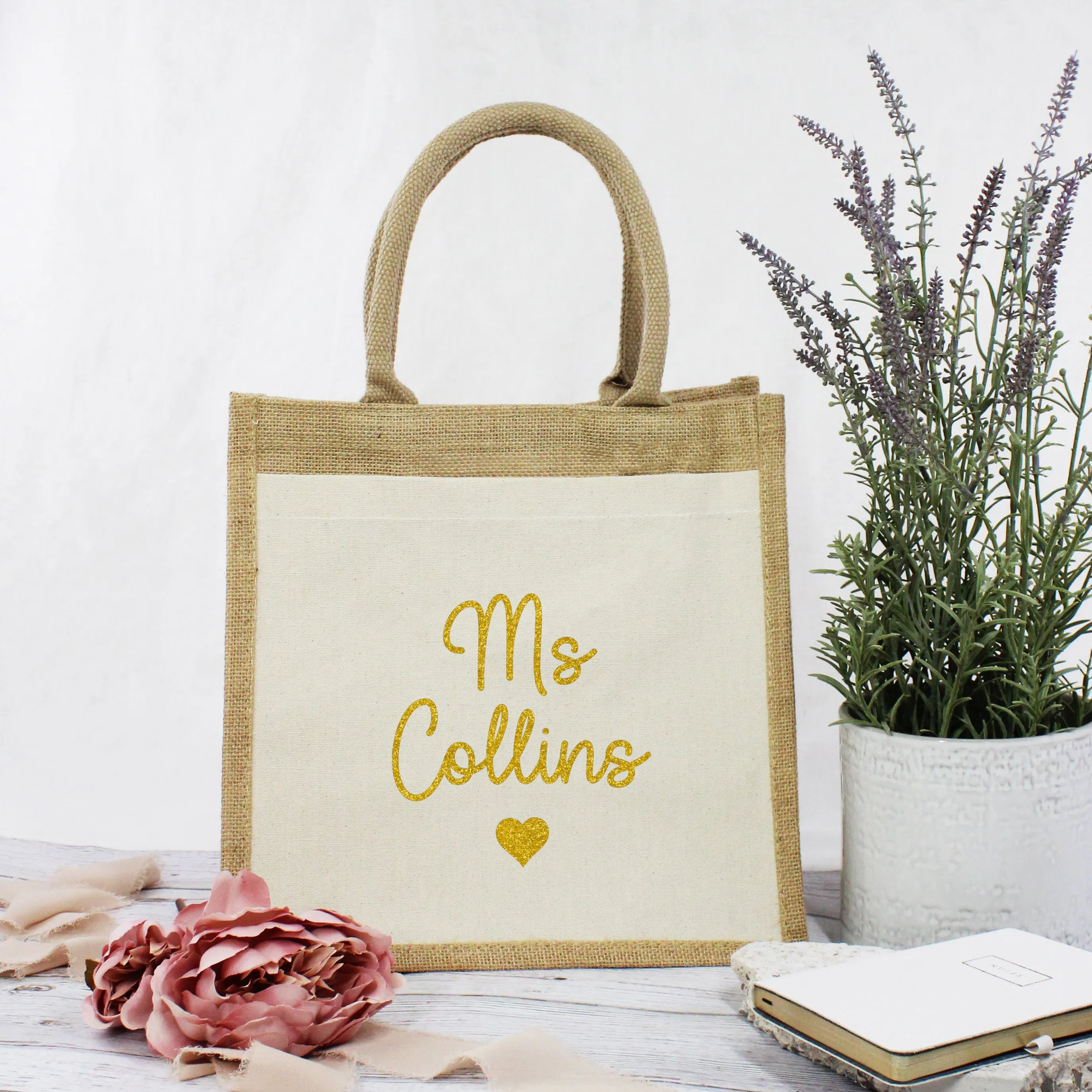 Personalised Teacher Jute Bag