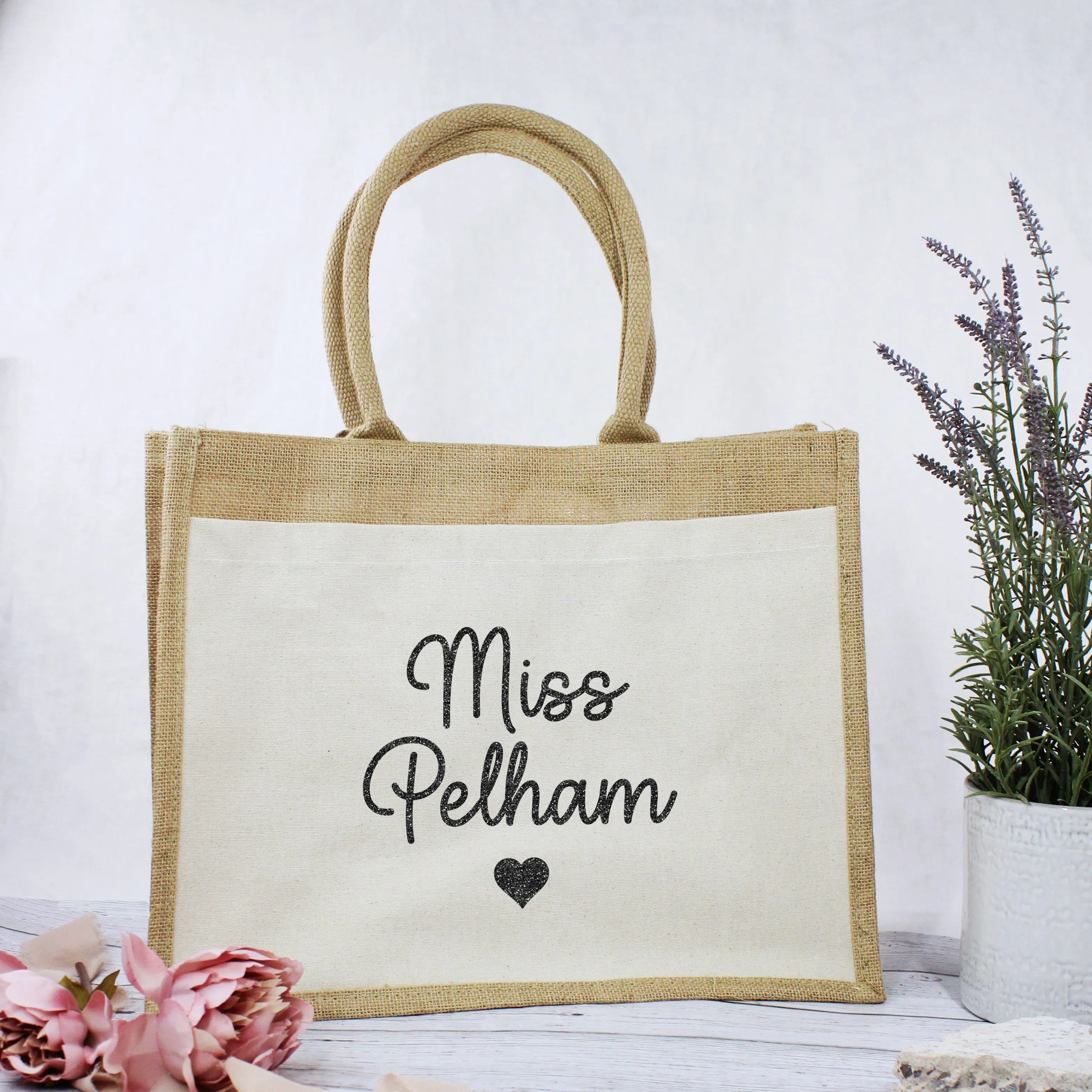 Personalised Teacher Jute Bag