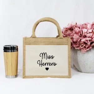 Personalised Teacher Jute Bag