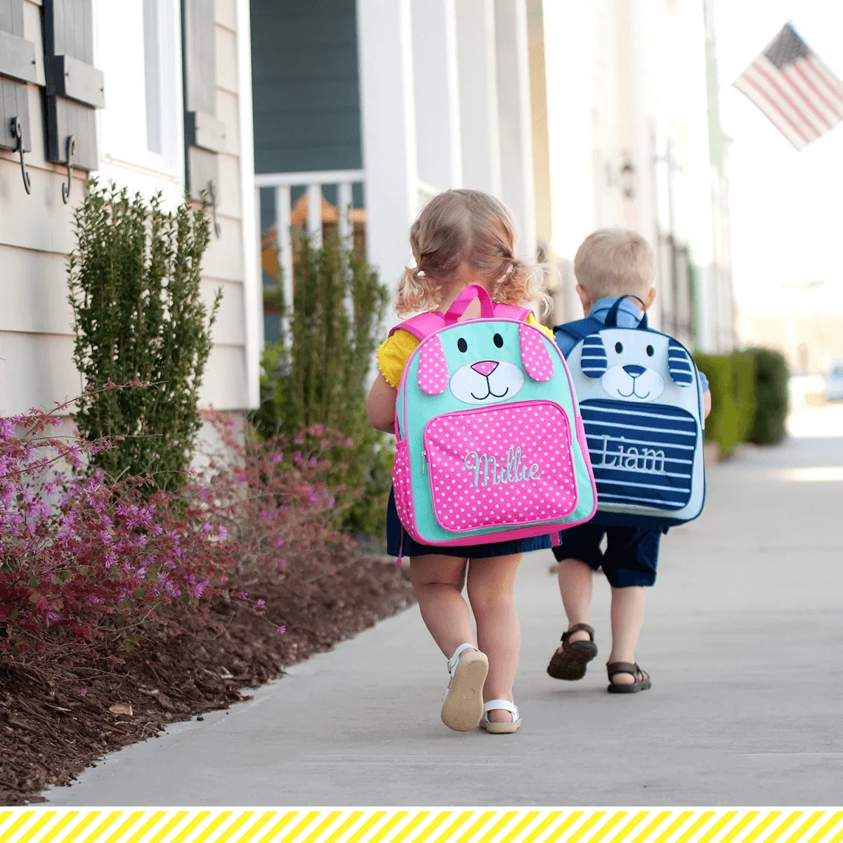Pink Puppy Preschool Backpack - Personalized