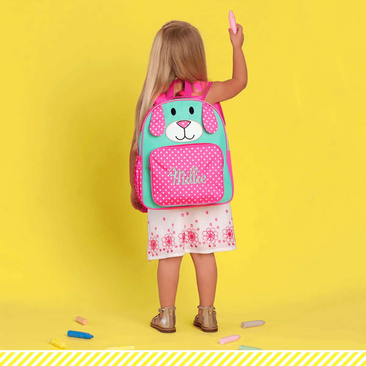 Pink Puppy Preschool Backpack - Personalized
