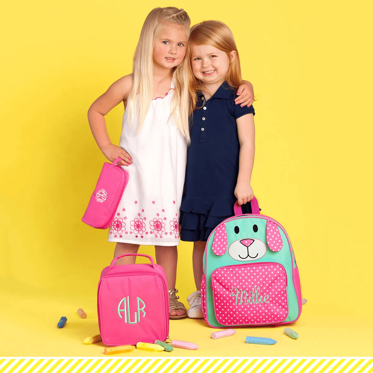 Pink Puppy Preschool Backpack - Personalized