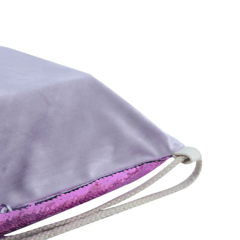 Pink Sequin drawstring bag - 34 x 45 cm