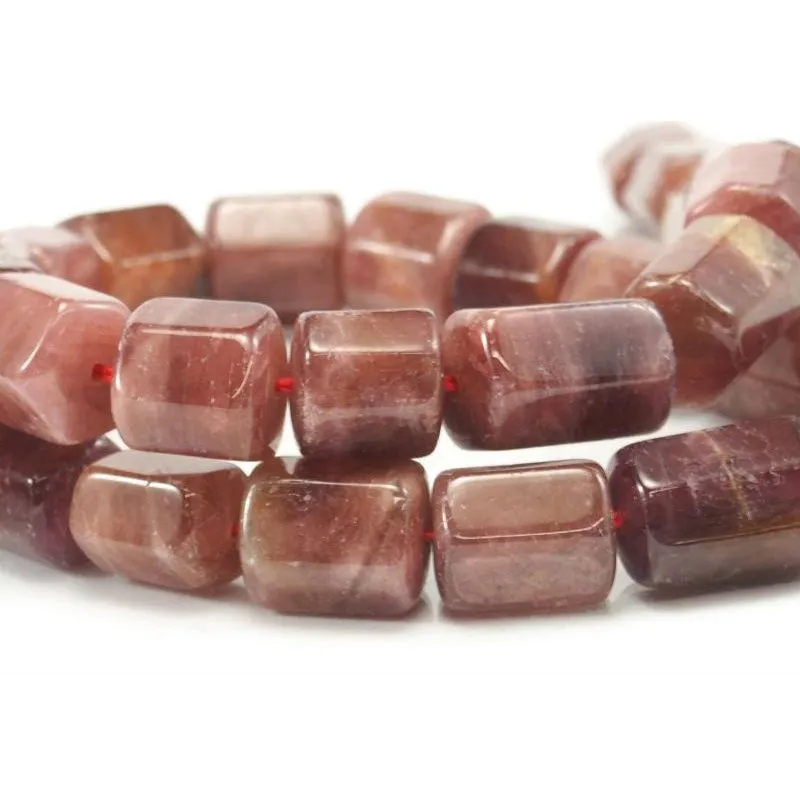 Pink Tourmaline Hexagon Strand