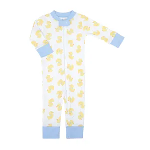 Precious Duckling Zipped Pajamas