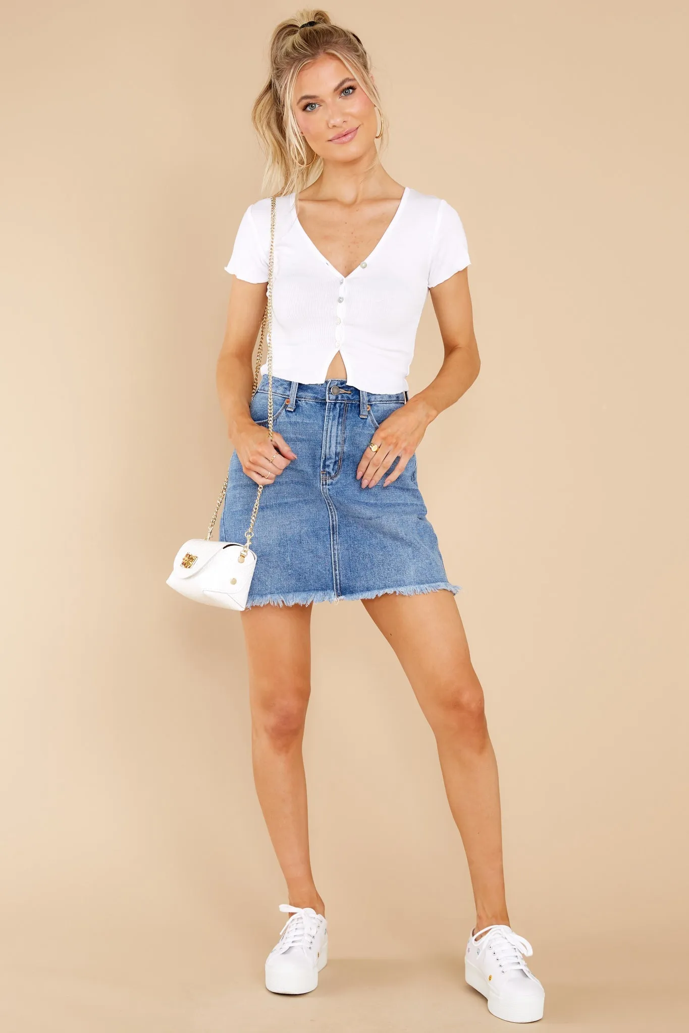 Precious Perfection White Crop Top