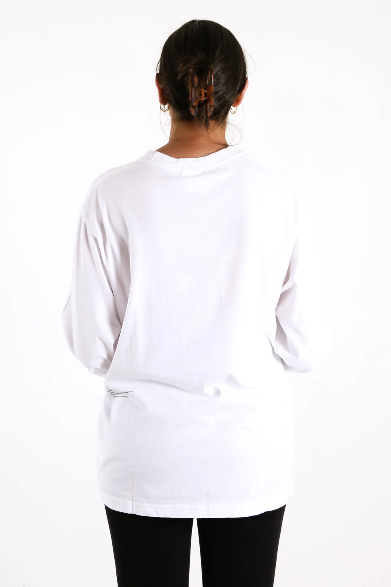 Premium Organic Retro Fit Long Sleeve White