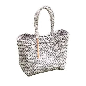 Recycled Plastic Woven Beach/Tote Long Strapped Bag, Large