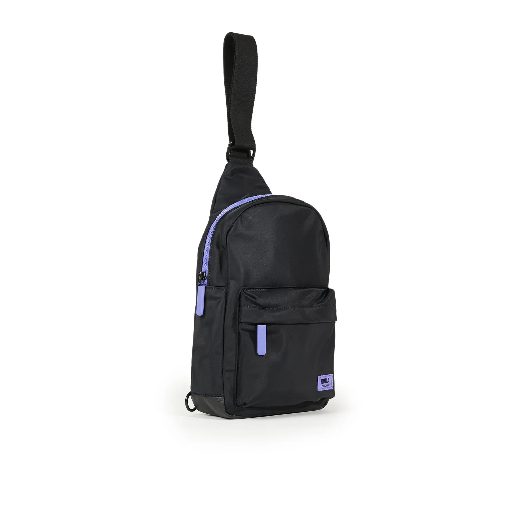 ROKA All Black Willesden B Purple Large Recycled Nylon Bag