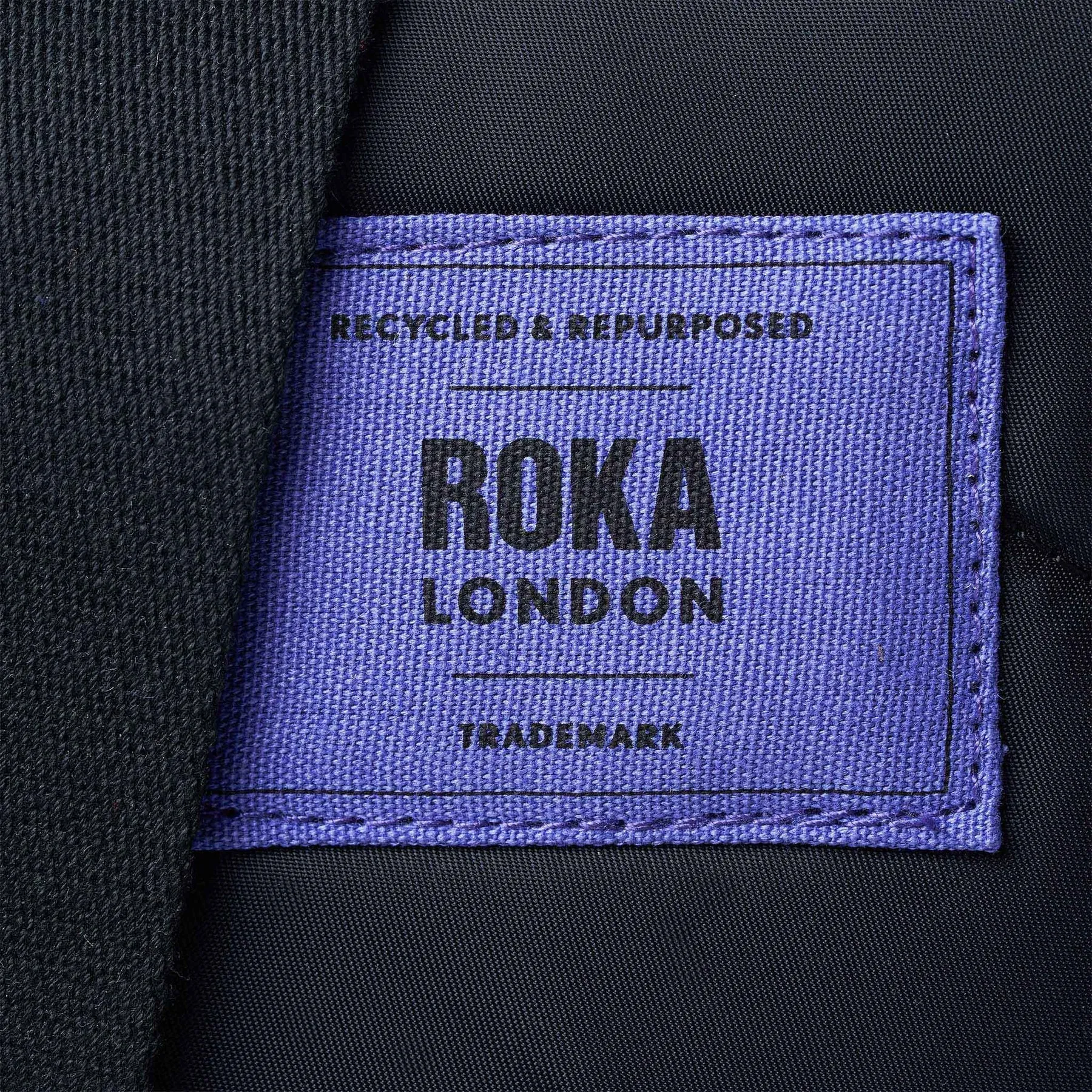 ROKA All Black Willesden B Purple Large Recycled Nylon Bag