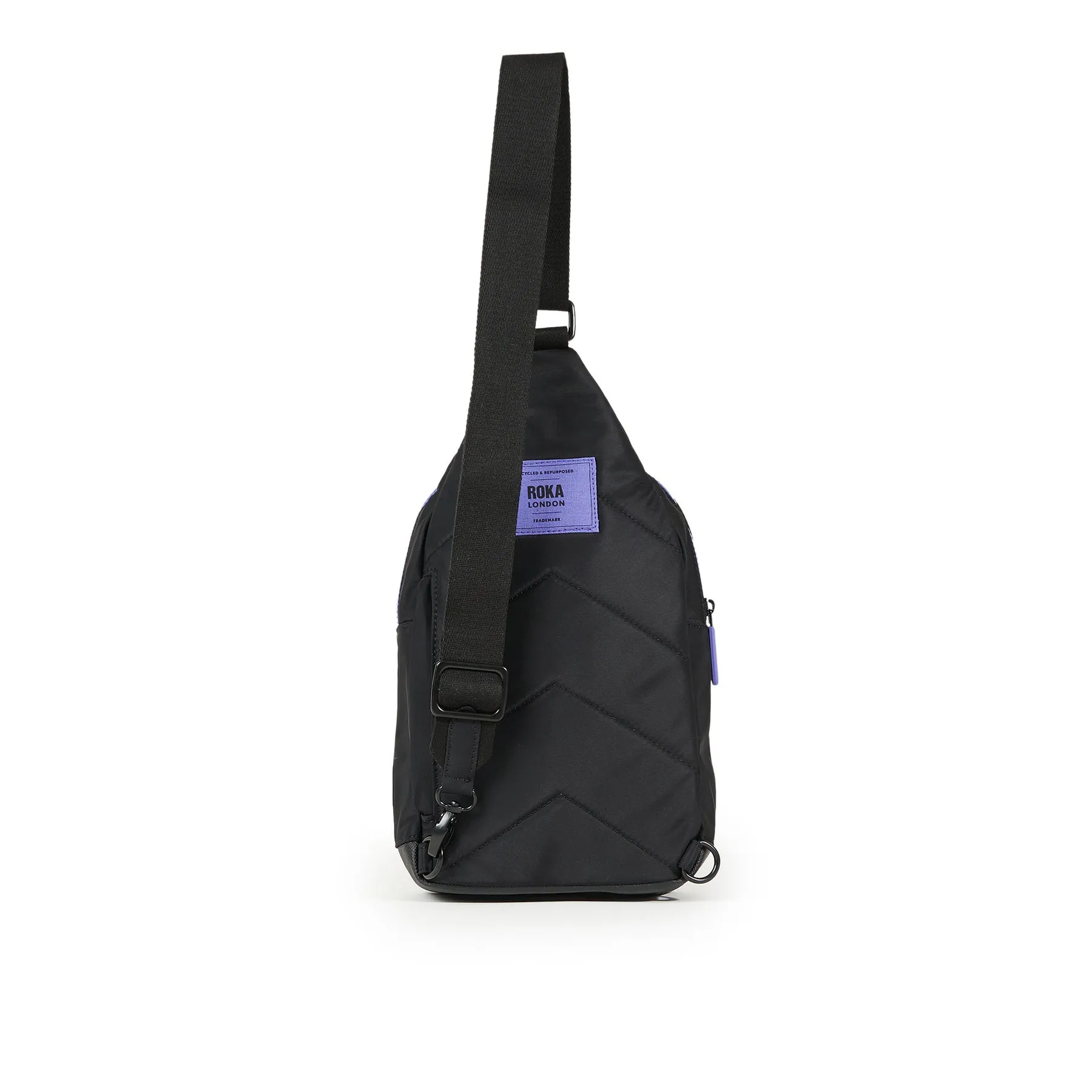 ROKA All Black Willesden B Purple Large Recycled Nylon Bag