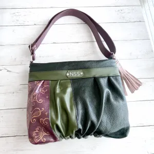 Ruche Mini in Patchwork Mulberry, Olive, Onyx, Handpainted Floral ( video)