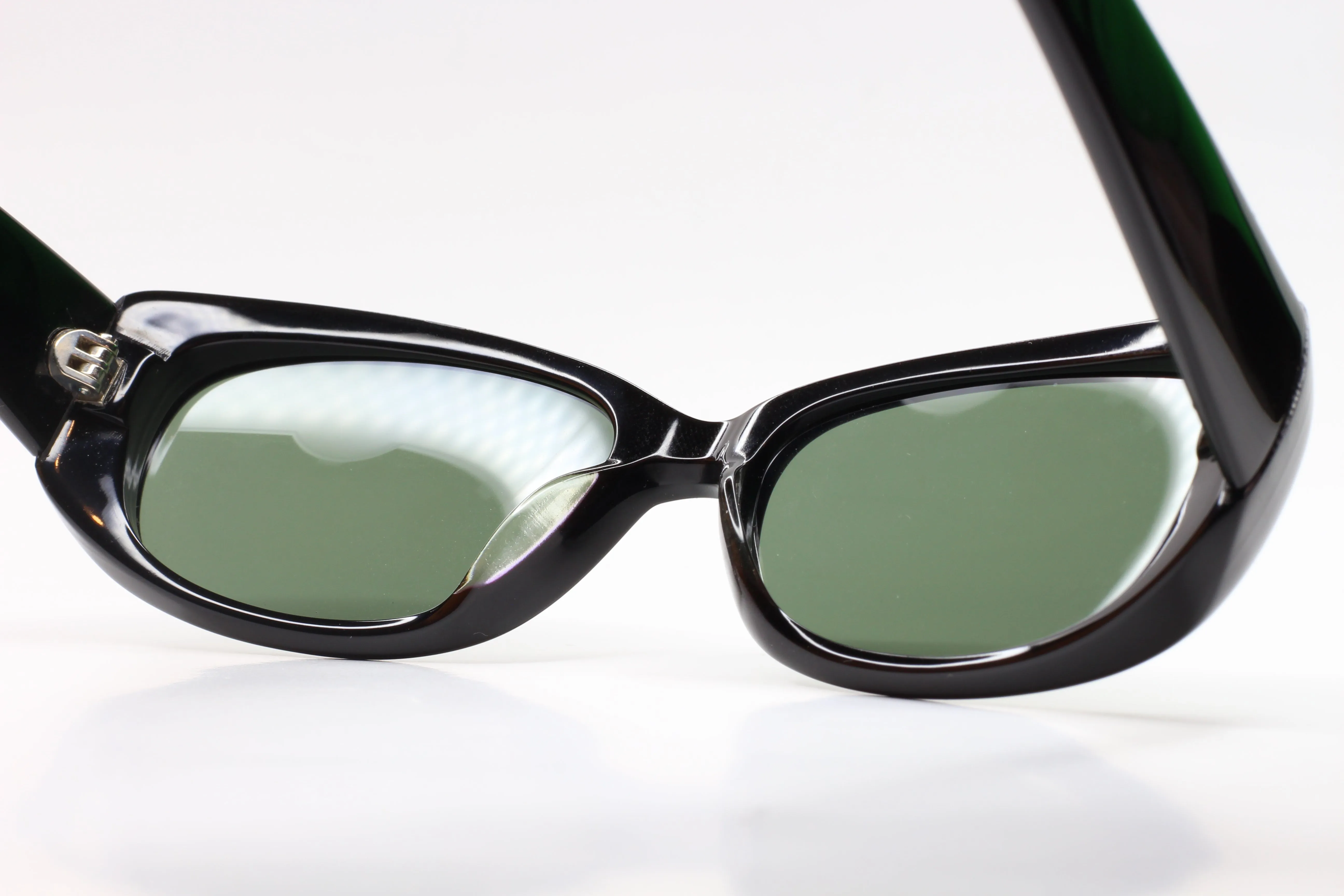 S&C Cecile Black Gloss Acetate Designer Italy Sunglasses