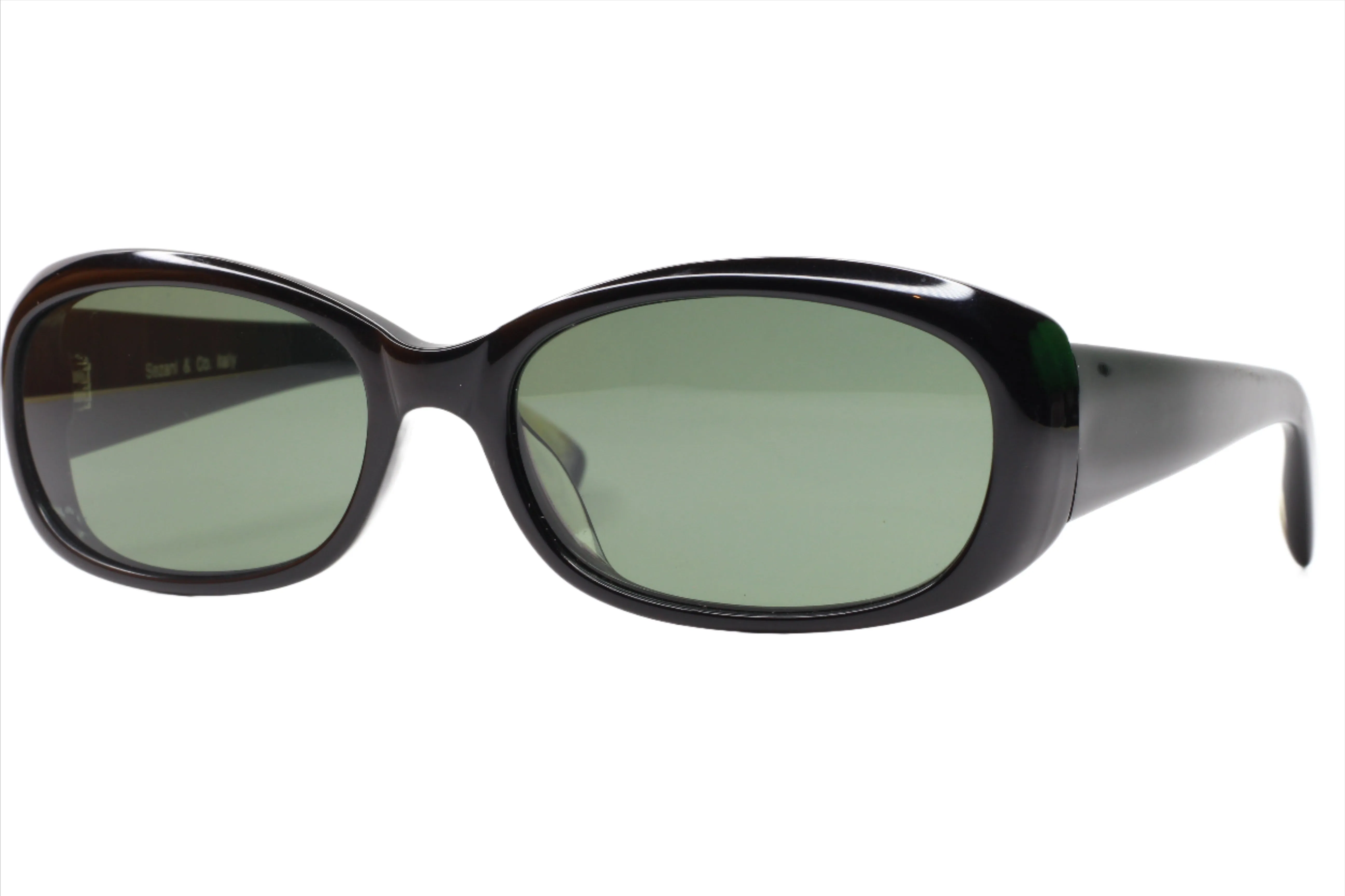 S&C Cecile Black Gloss Acetate Designer Italy Sunglasses