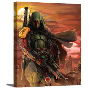 Samurai Warrior with Gun Canvas Wall Art