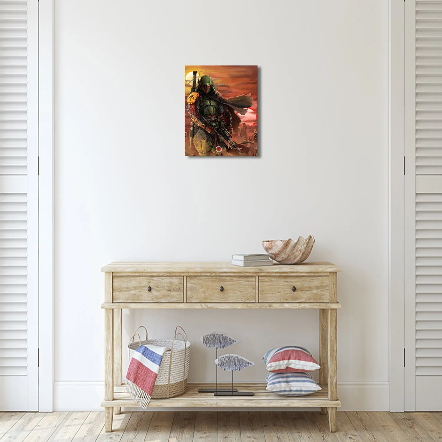 Samurai Warrior with Gun Canvas Wall Art