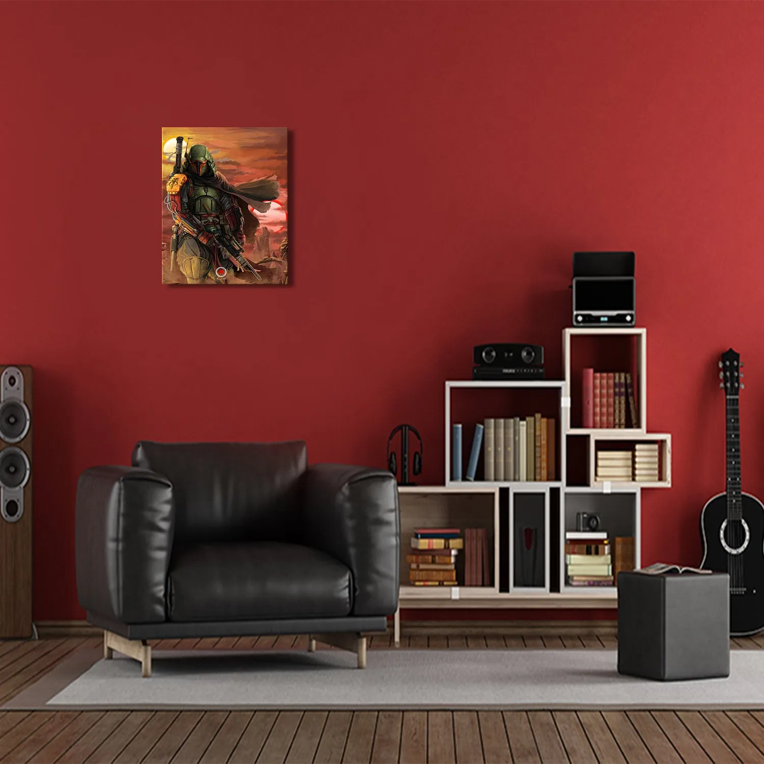 Samurai Warrior with Gun Canvas Wall Art