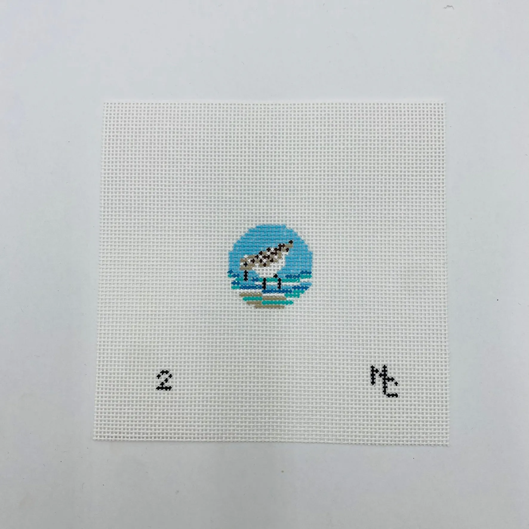 Sand Piper Key Fob Insert Canvas