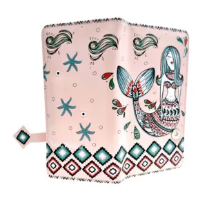 Shagwear Mermaid Garden Large Pink Zipper Wallet