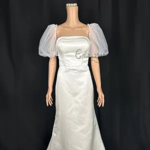 short PUFF tulle off shoulder detachable bridal  sleeve , detachable wedding sleeve BYRDSL79