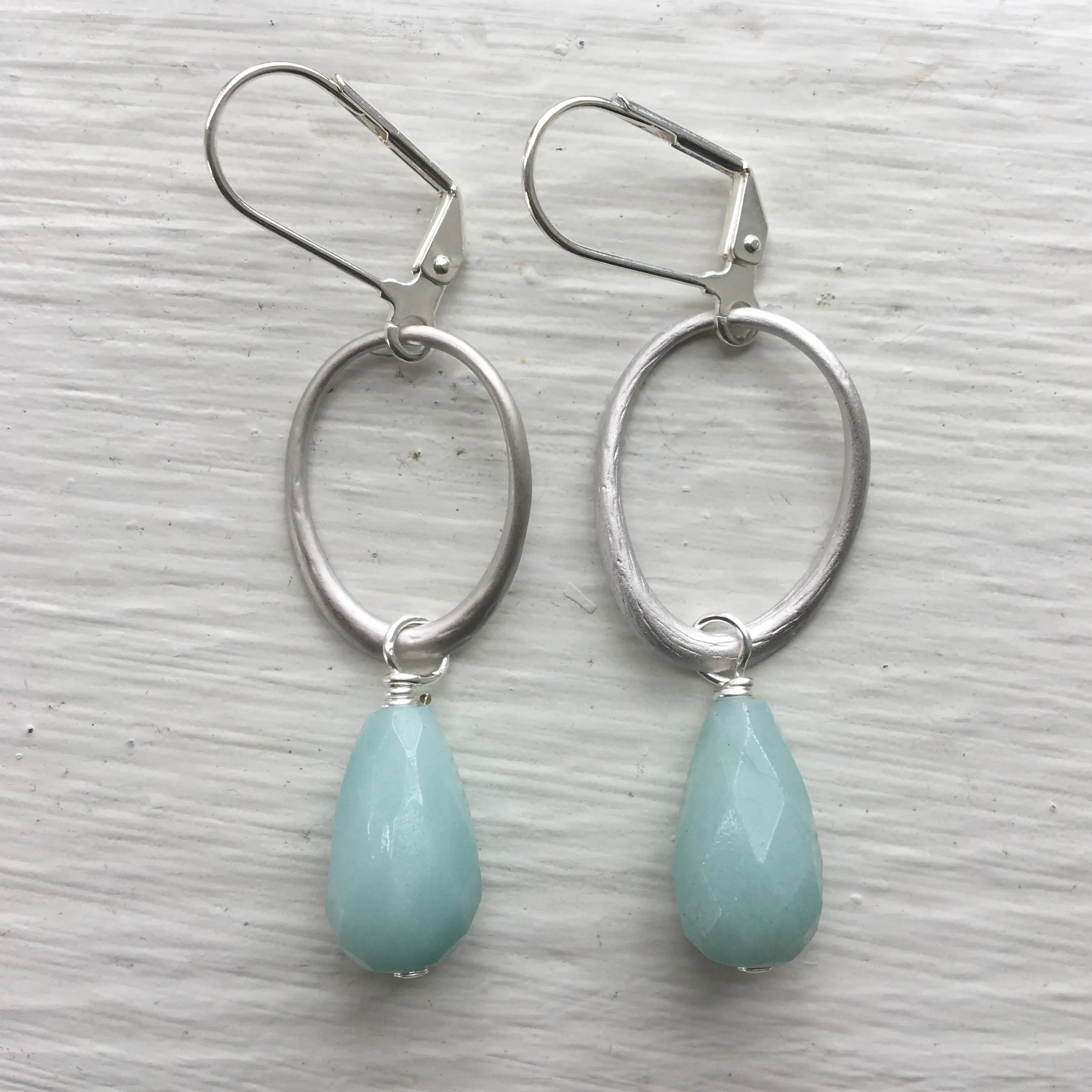 Silver Oval Earrings