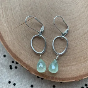 Silver Oval Earrings