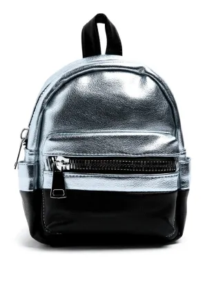 Silver Zipper Backpack