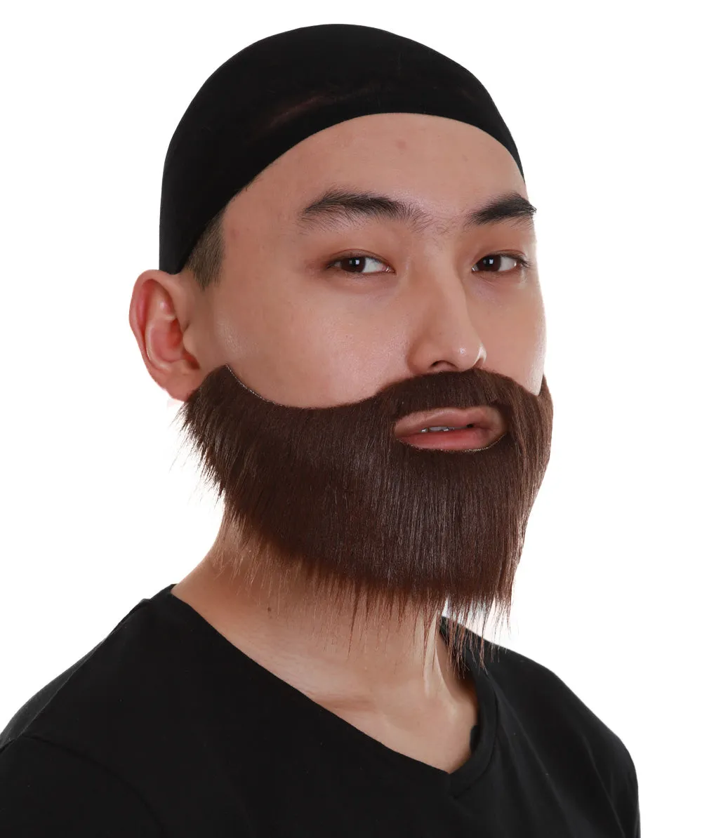 Sleek Beard | Men's Brown Color Straight Thick Sleek Beard