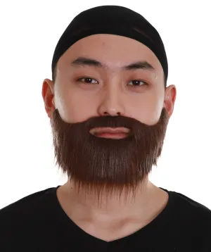 Sleek Beard | Men's Brown Color Straight Thick Sleek Beard