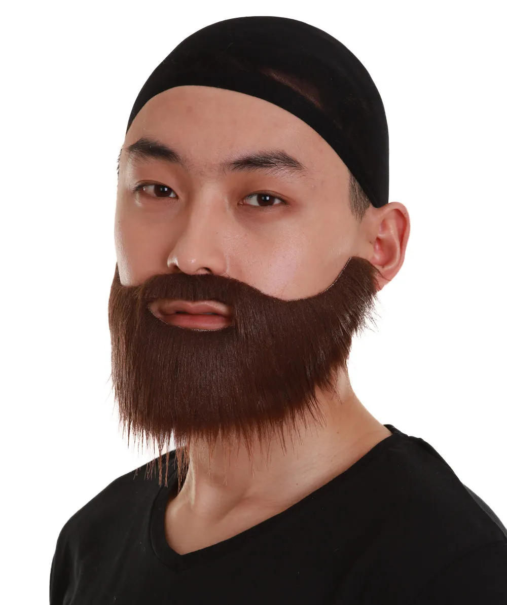 Sleek Beard | Men's Brown Color Straight Thick Sleek Beard