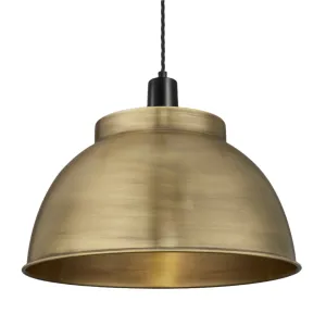 Sleek Dome Pendant - 17 Inch - Brass