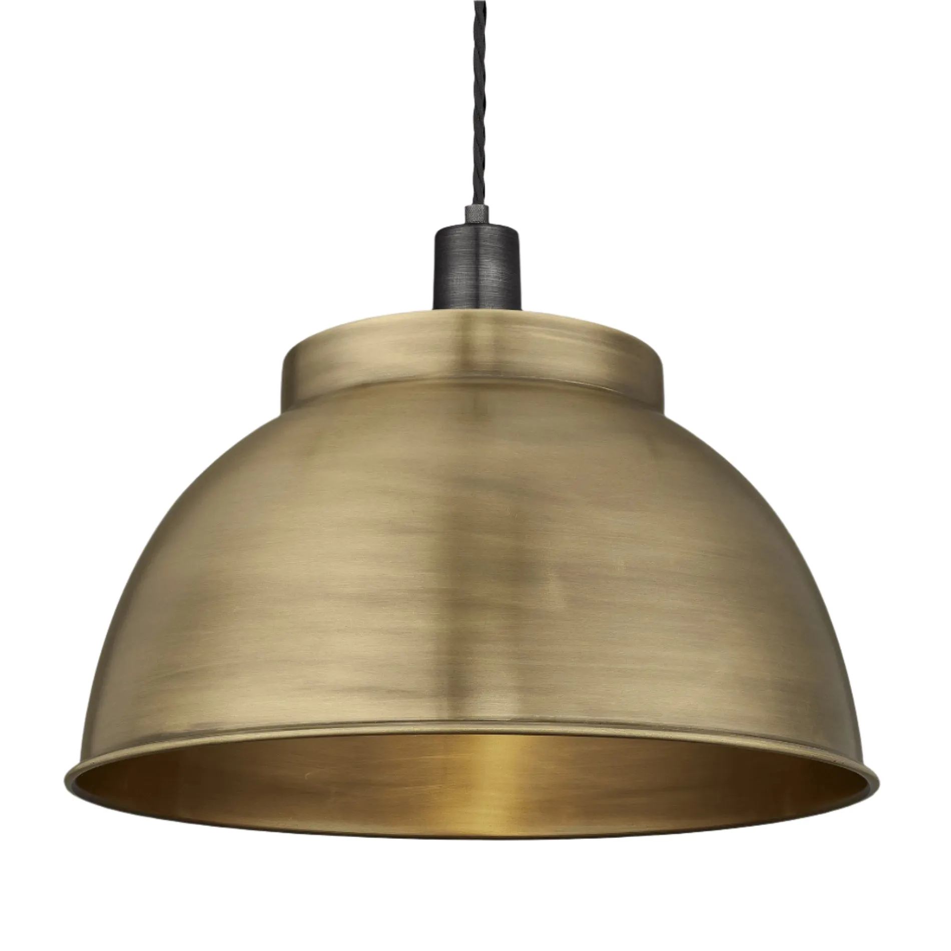 Sleek Dome Pendant - 17 Inch - Brass