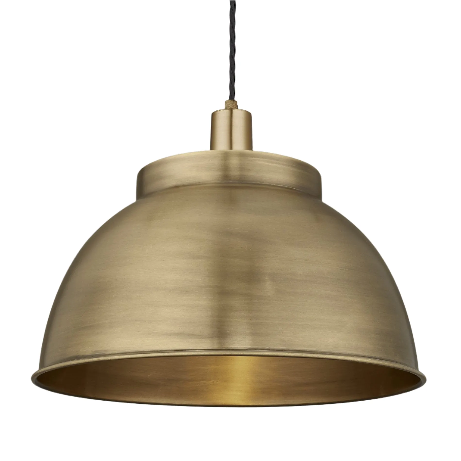 Sleek Dome Pendant - 17 Inch - Brass