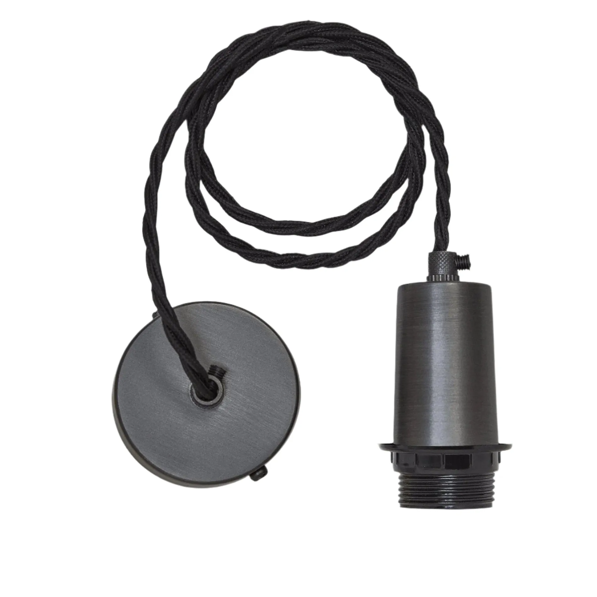 Sleek Dome Pendant - 8 Inch - Pewter