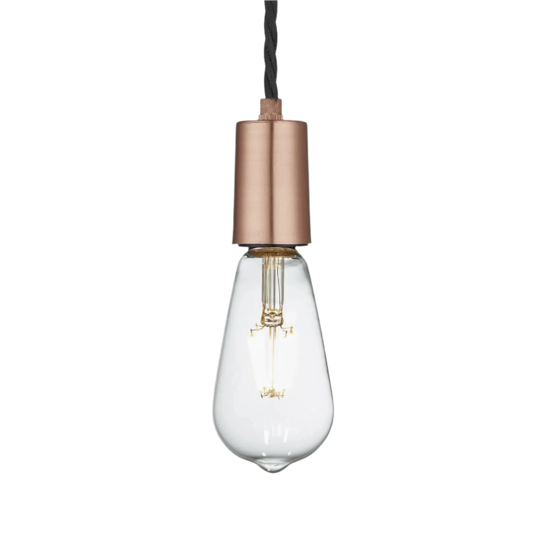 Sleek Edison Pendant  - 1 Wire - Copper