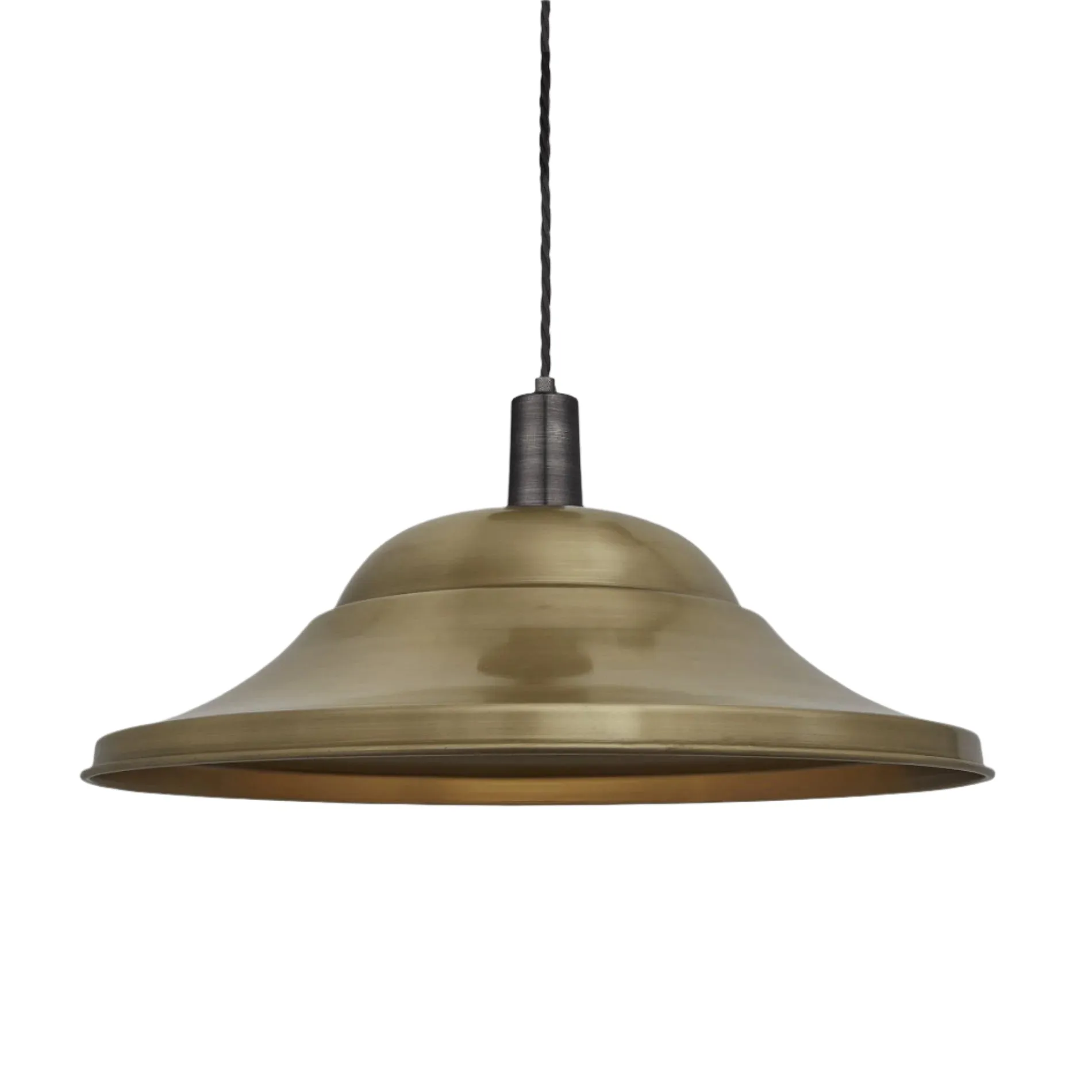 Sleek Giant Hat Pendant - 21 Inch - Brass