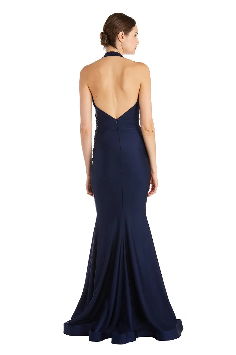 Sleek Halter Neck Gown